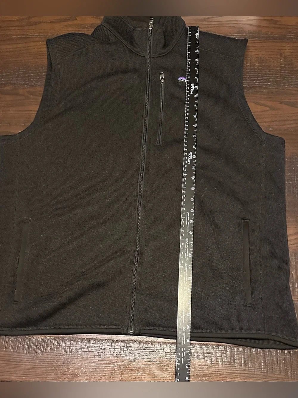 Patagonia Men's Better Sweater Vest Black Mens 3XL Full Zip Up - EXCELLENT COND